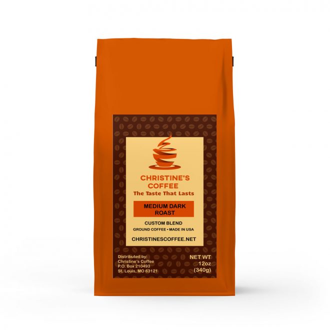 Custom Blend Medium Dark Roast Ground Coffee, 12 oz